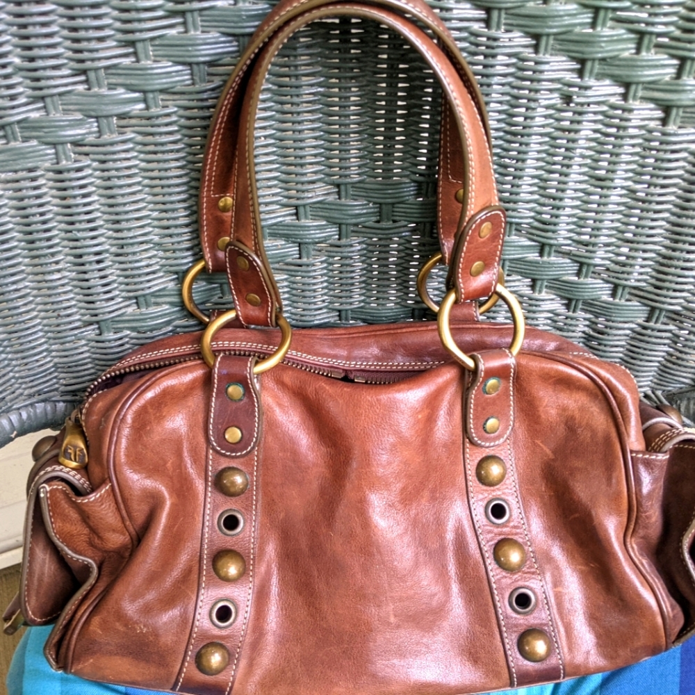 Frye Vintage Studded Bag with Beautiful Hardware